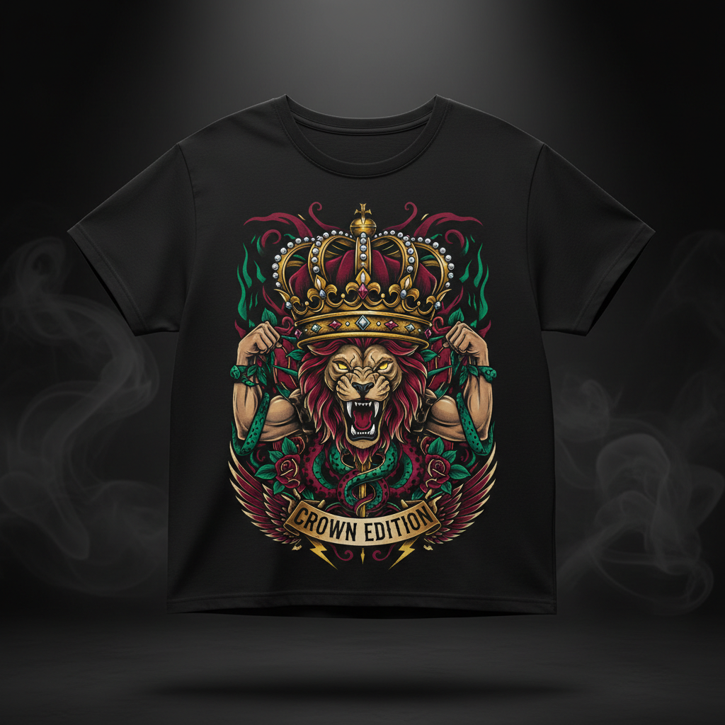 TITAN Women's Oversized Graphic Tee - Crown Edition