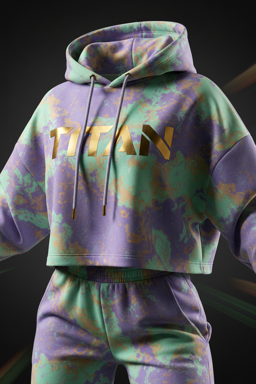 TITAN Women's Pastel Cloud Crop Hoodie