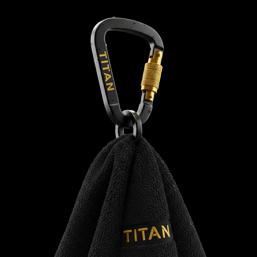 TITAN Workout Towel Hook - Carabiner Clip