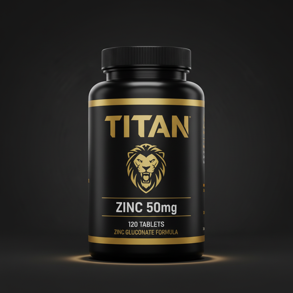 TITAN Zinc Supplement - 50mg Immune & Testosterone Support