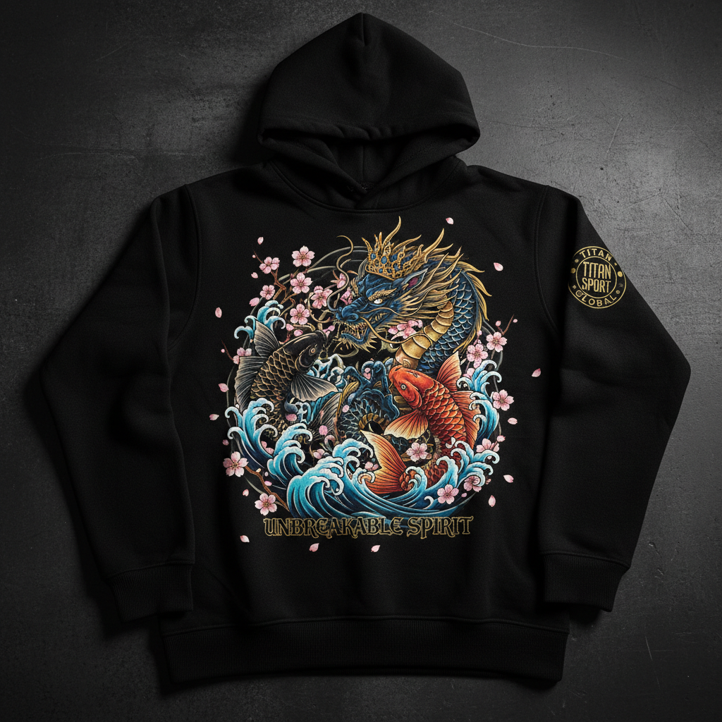 TSG-WSP-010 Unbreakable Spirit Koi Dragon Hoodie